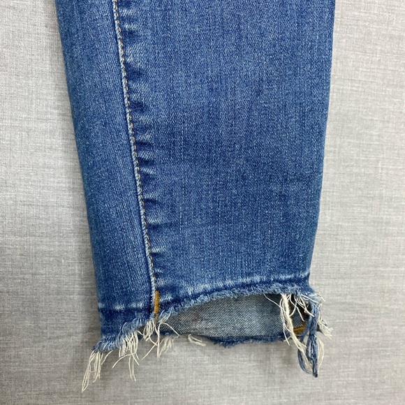 Madewell Women’s Distressed Curvy High-Rise Skinny Denim Blue Jeans Size 26 - Picture 5 of 9